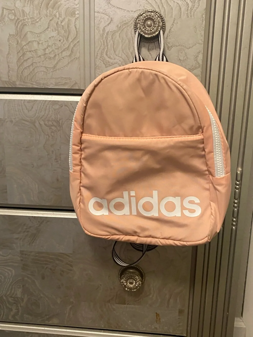 adidas Blush Pink Mini Backpack with White Logo - Picture 2 of 6